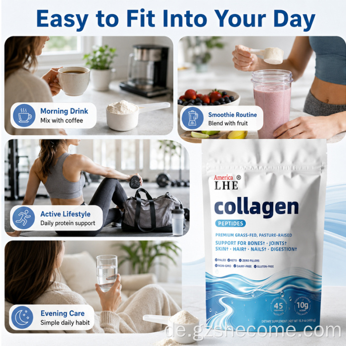 Shecome Collagen Peptides Powder Skin Hair Support